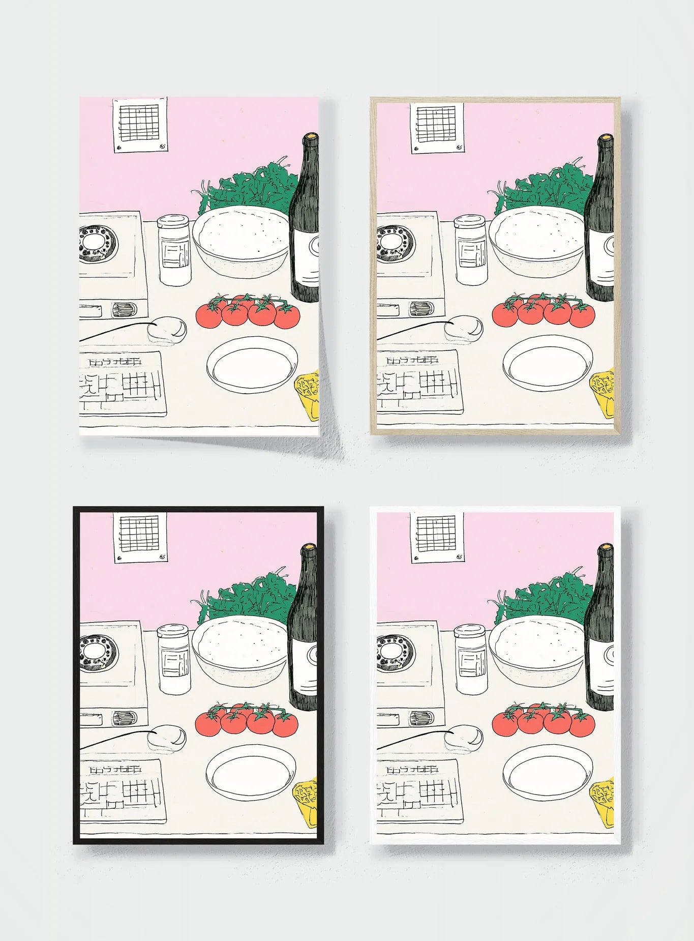 DINNER BEFORE THE PHONE RINGS frame options comparison