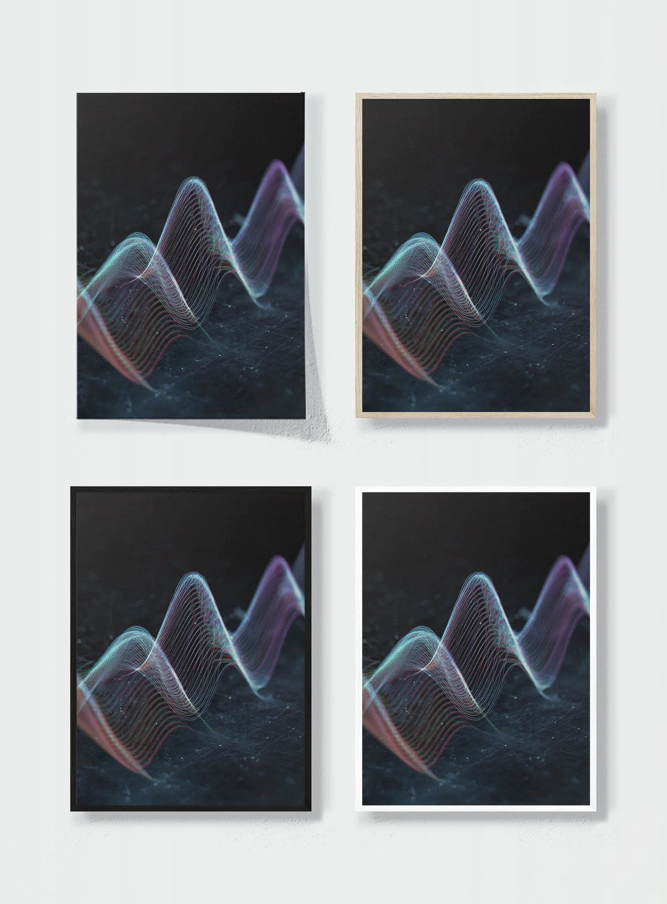 FREQUENCY STUDY FOR A QUIET MIND frame options comparison