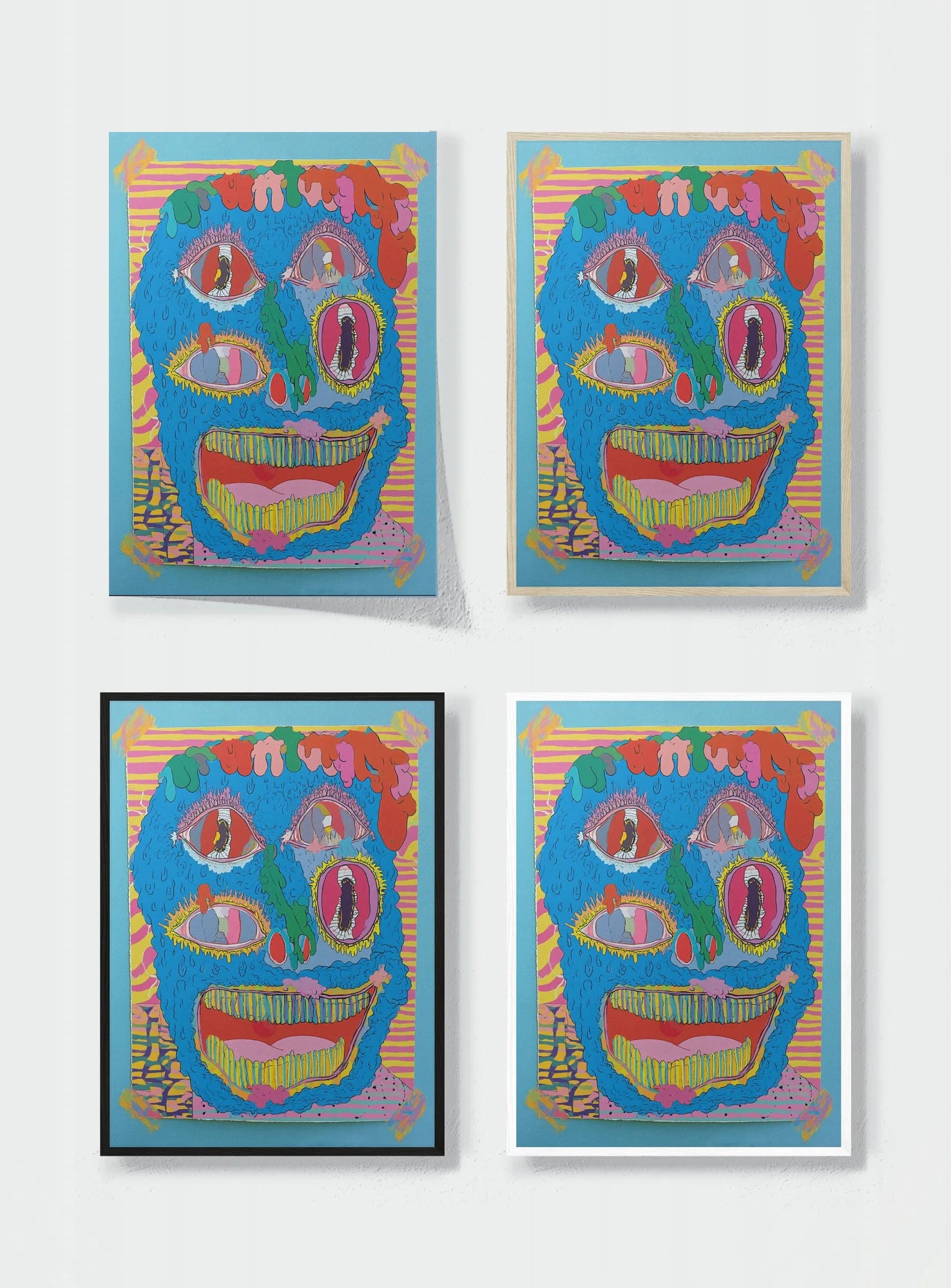 GOUGED CERULEAN WAX frame options comparison