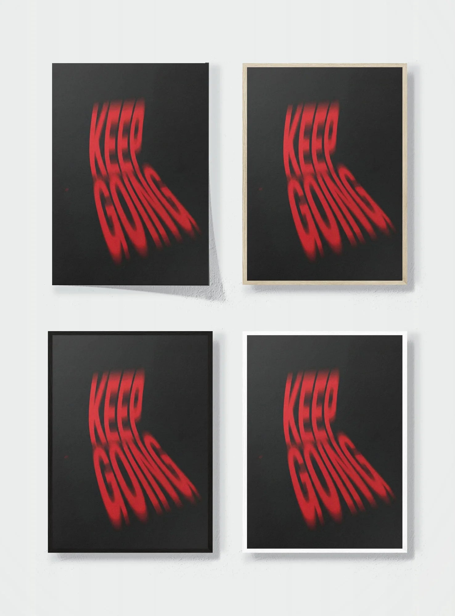 KEEP GOING frame options comparison