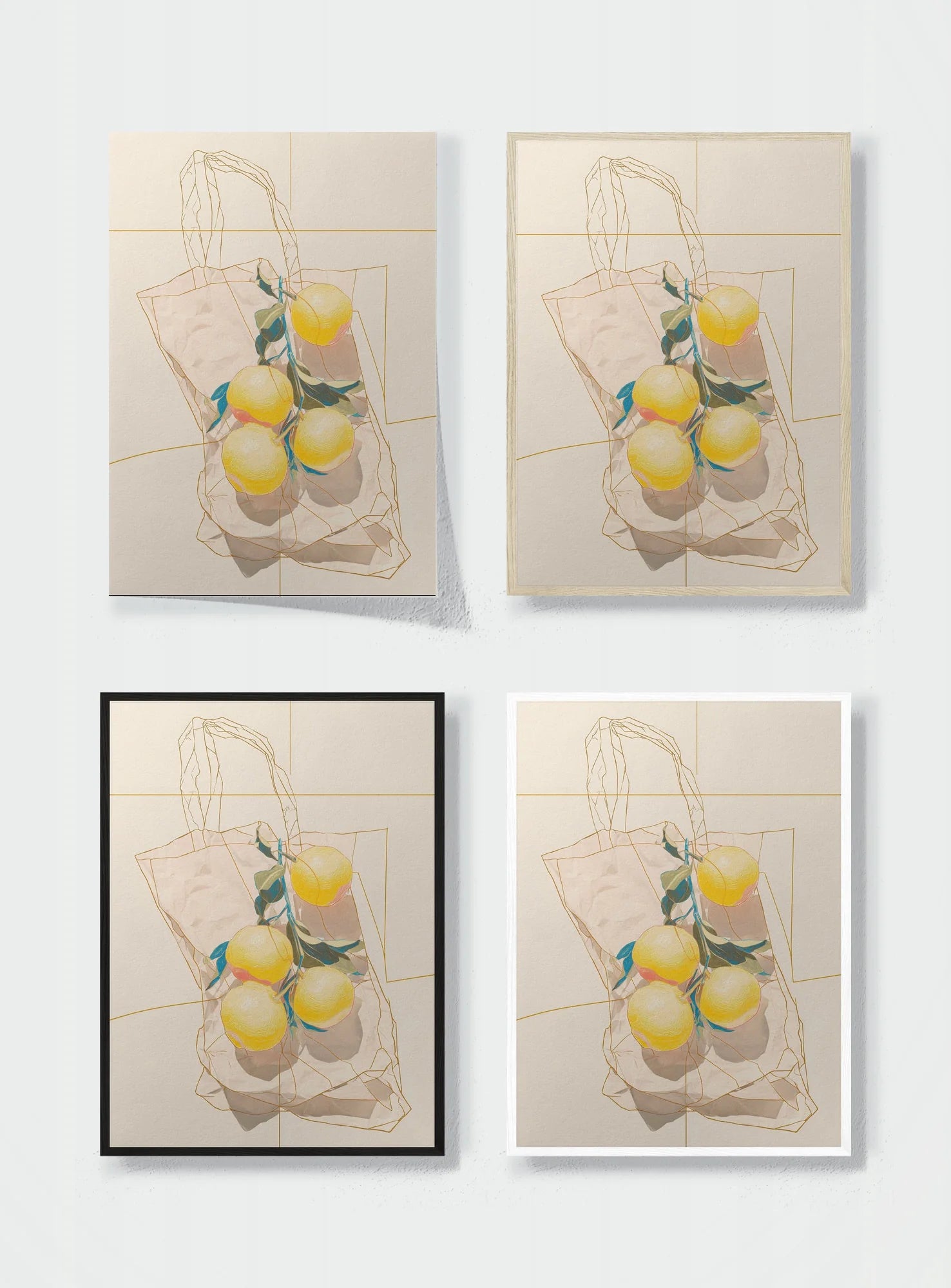 LEMONS IN A QUIET CONTAINER frame options comparison