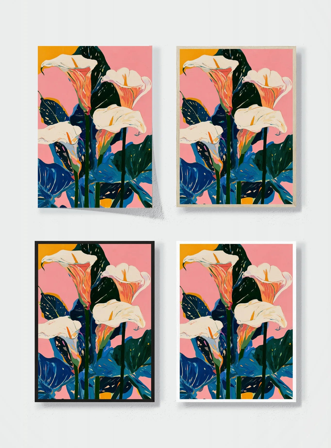 LILIES IN THE PINK frame options comparison