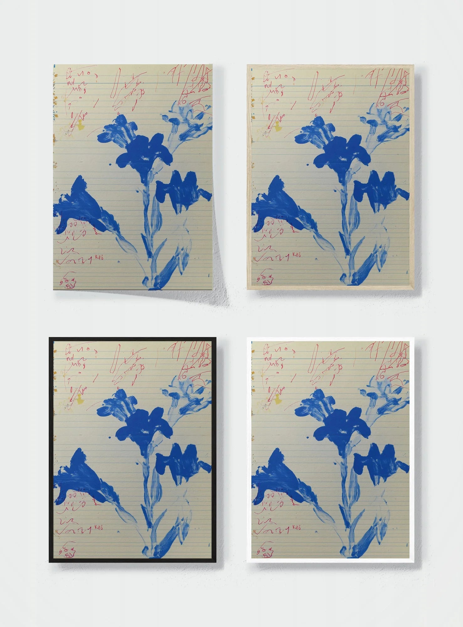 MARGINALIA BLOOMS frame options comparison