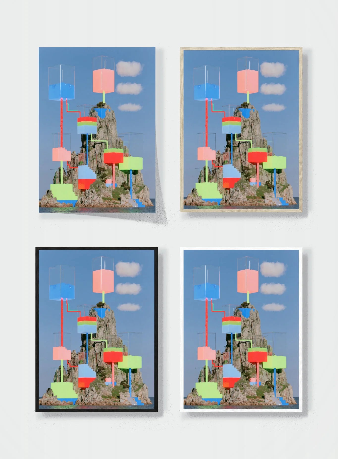 MOUNTAIN DREAMING IN COLOUR frame options comparison