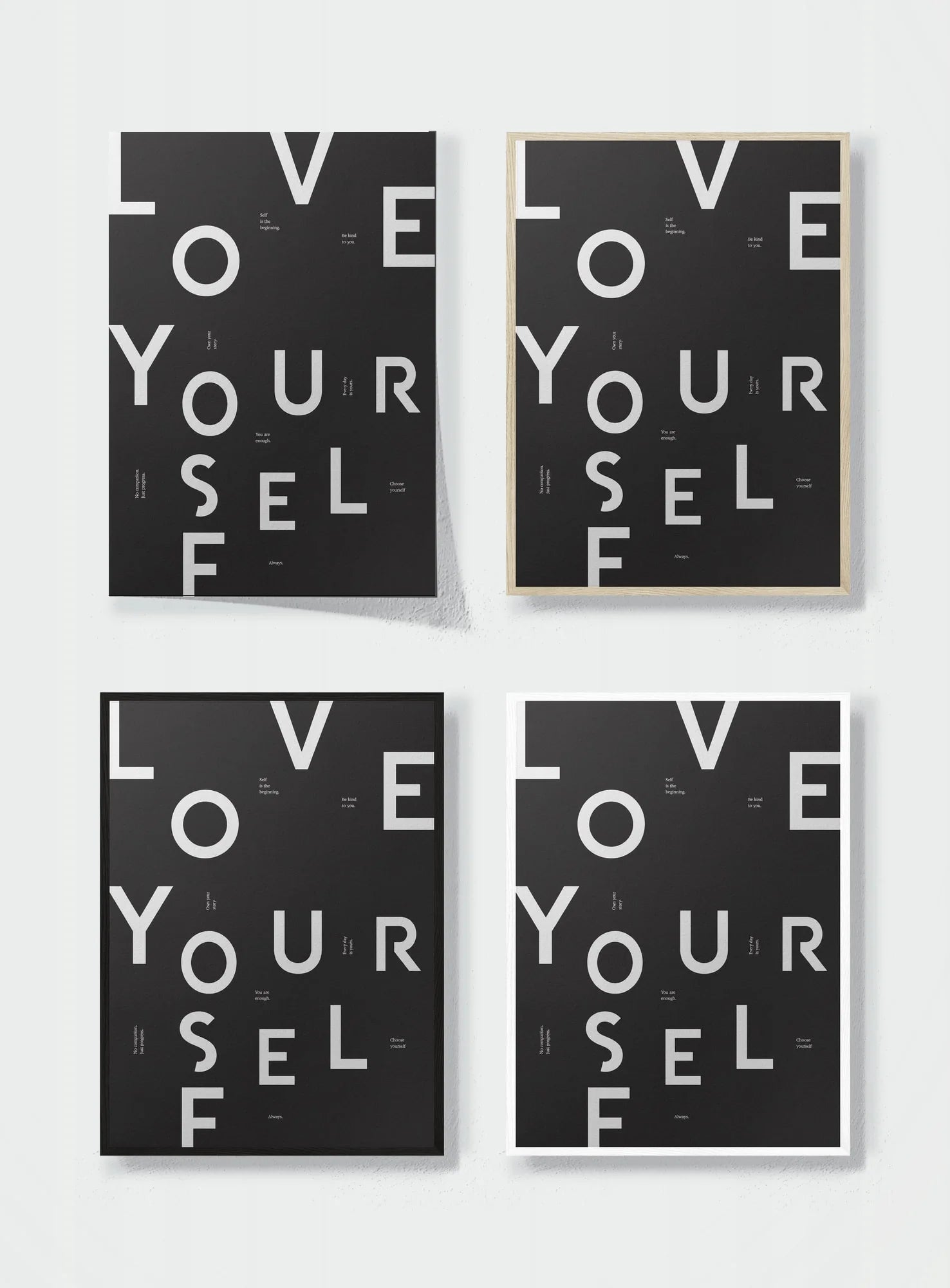 NIGHT LETTER frame options comparison
