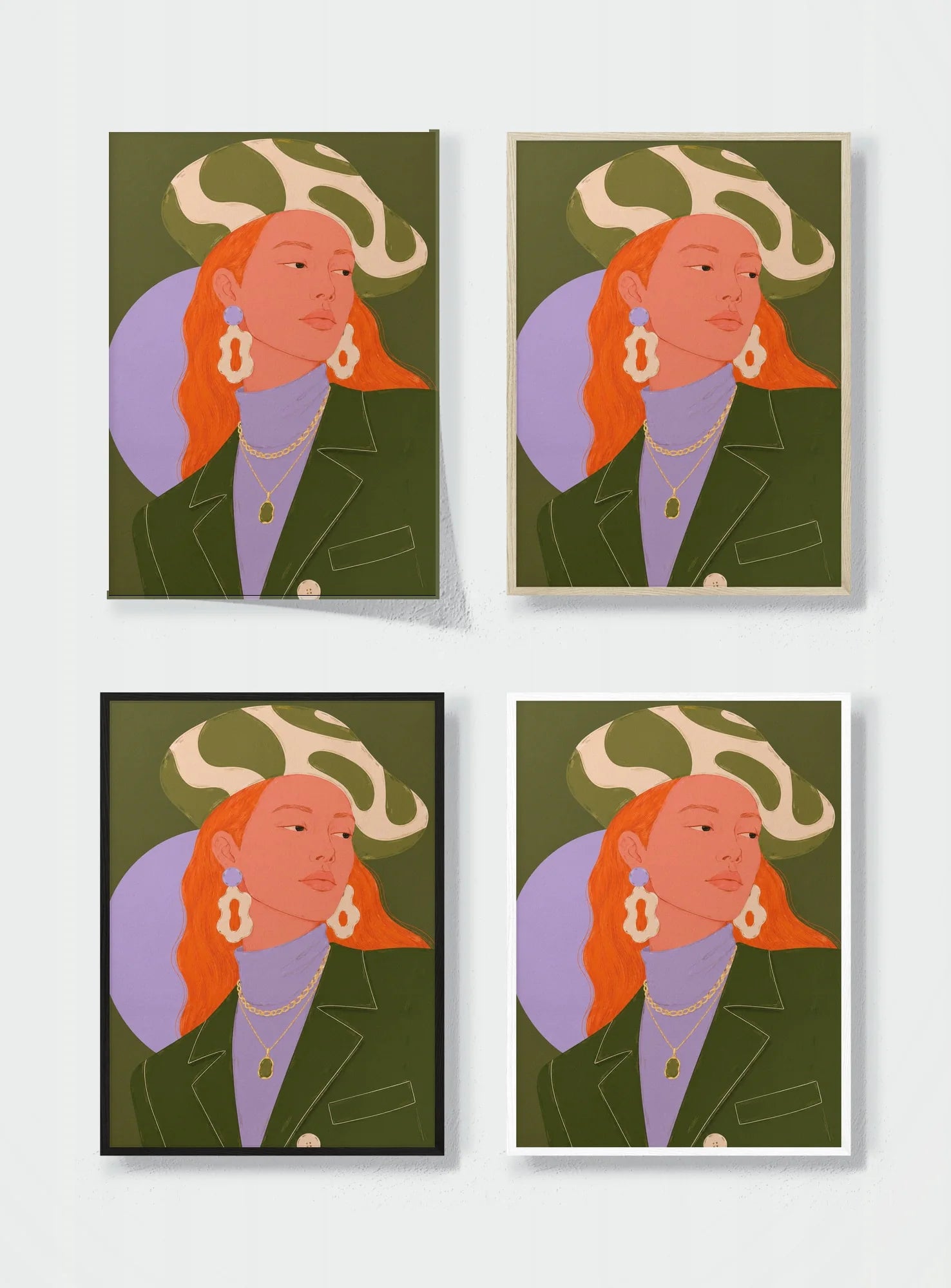 OLIVE & FLAME frame options comparison