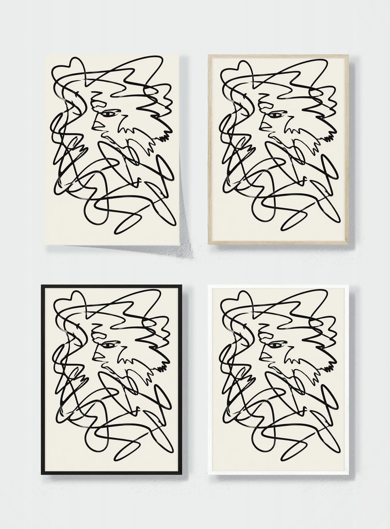 ONE LINE TRYING TO REMEMBER A FACE frame options comparison