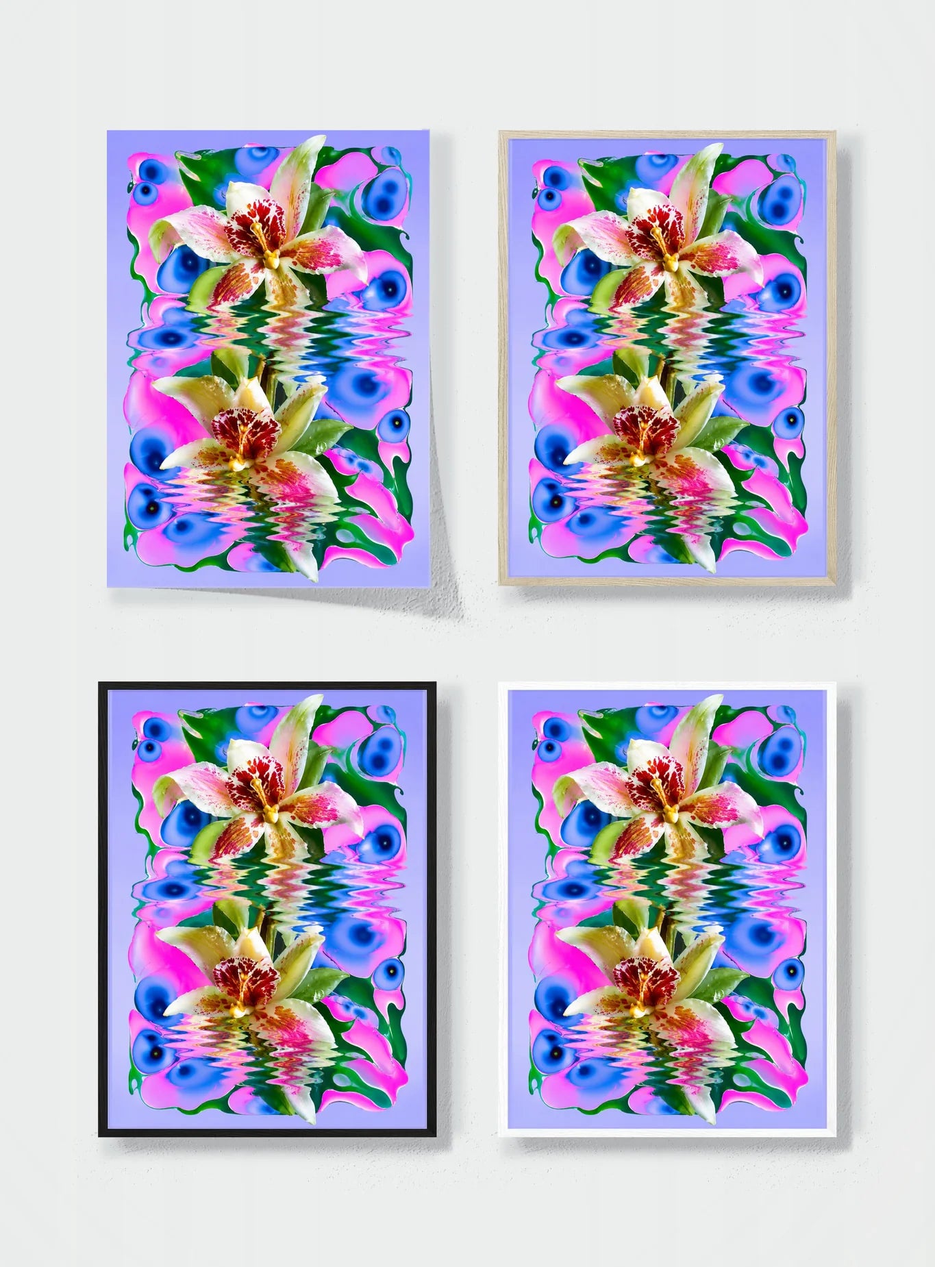 ORCHIDS IN A SYNTHETIC POND frame options comparison