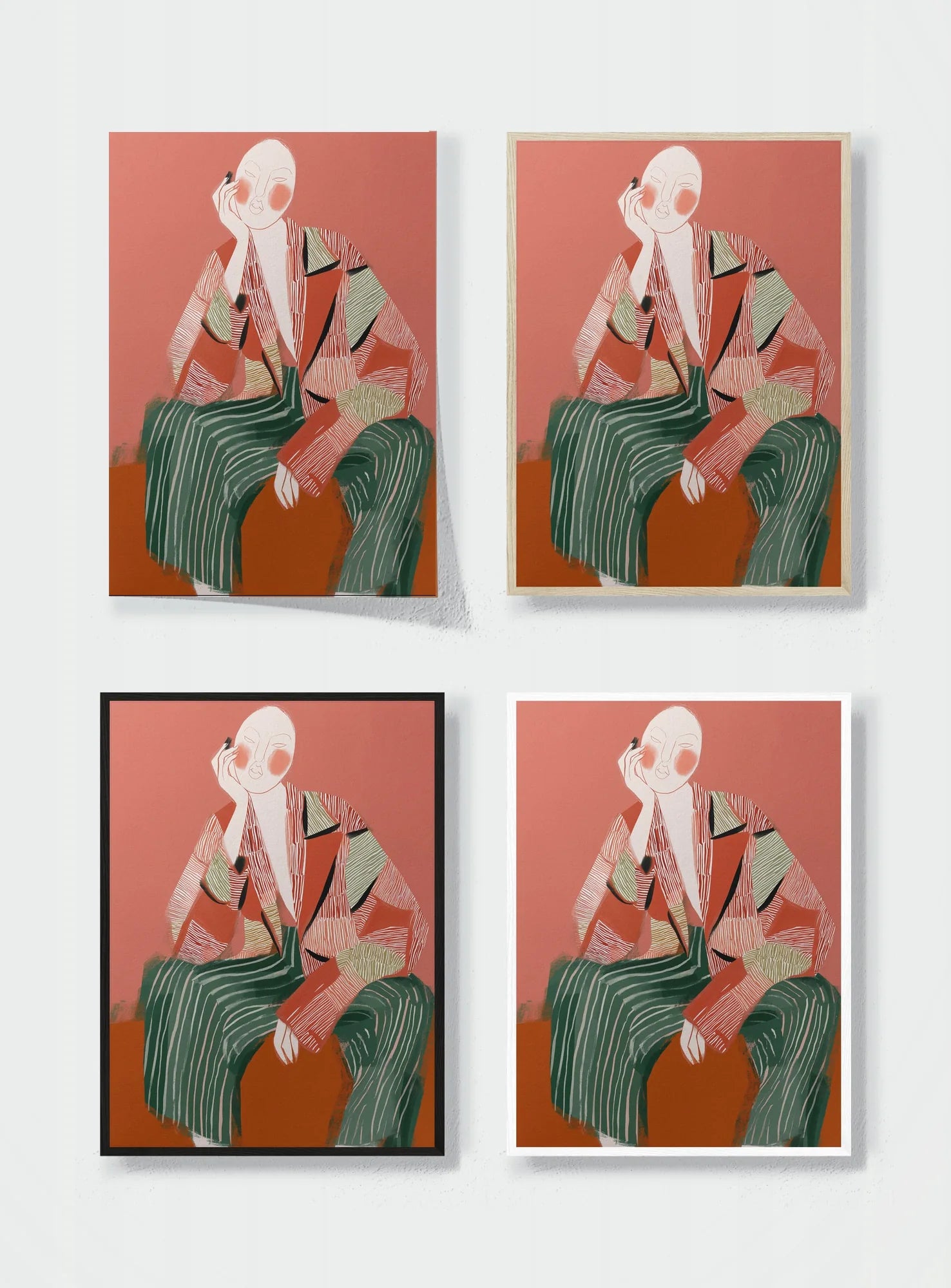 PORTRAIT IN TERRACOTTA frame options comparison