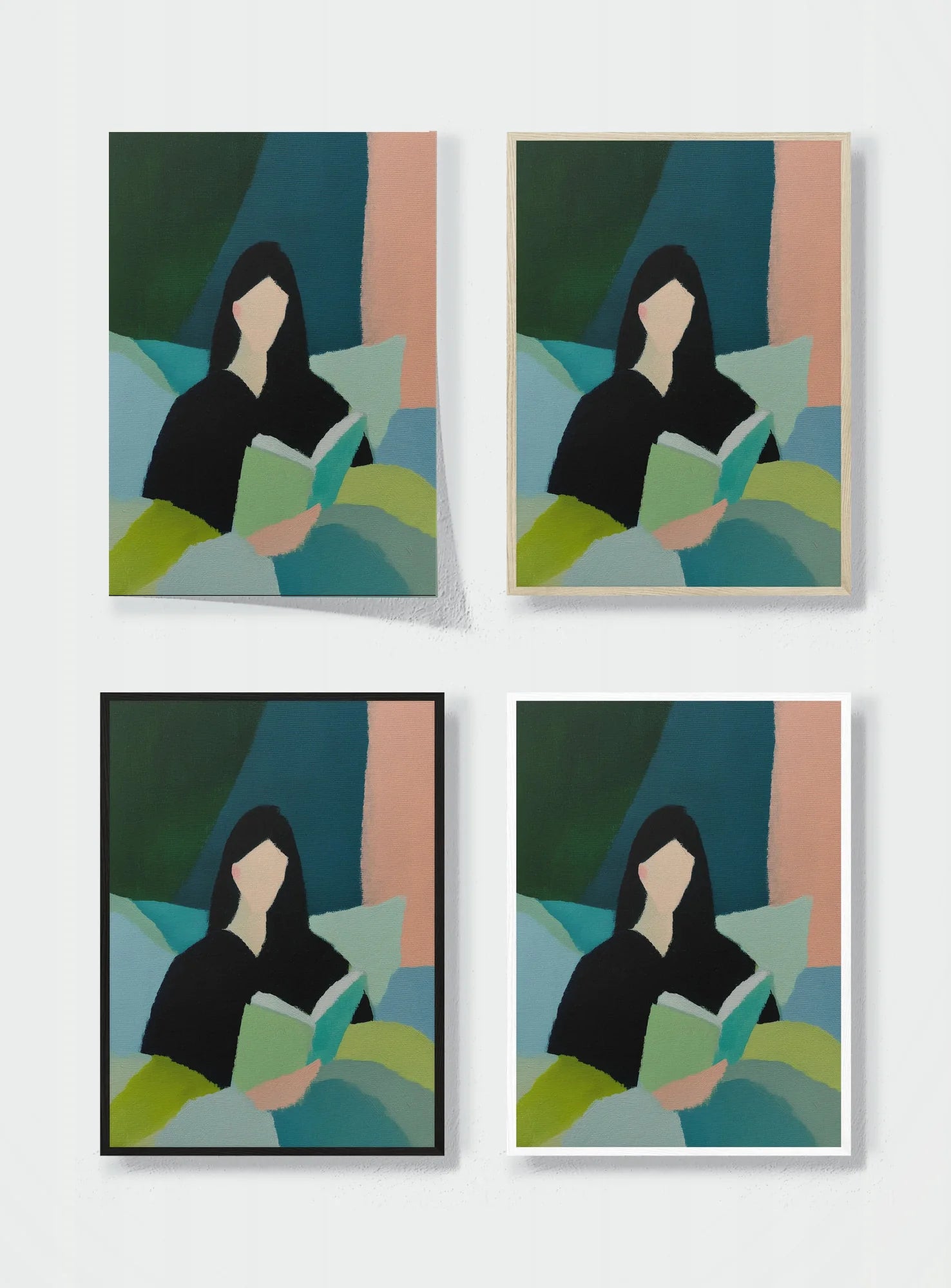 RESTFUL STUDY IN PASTEL frame options comparison