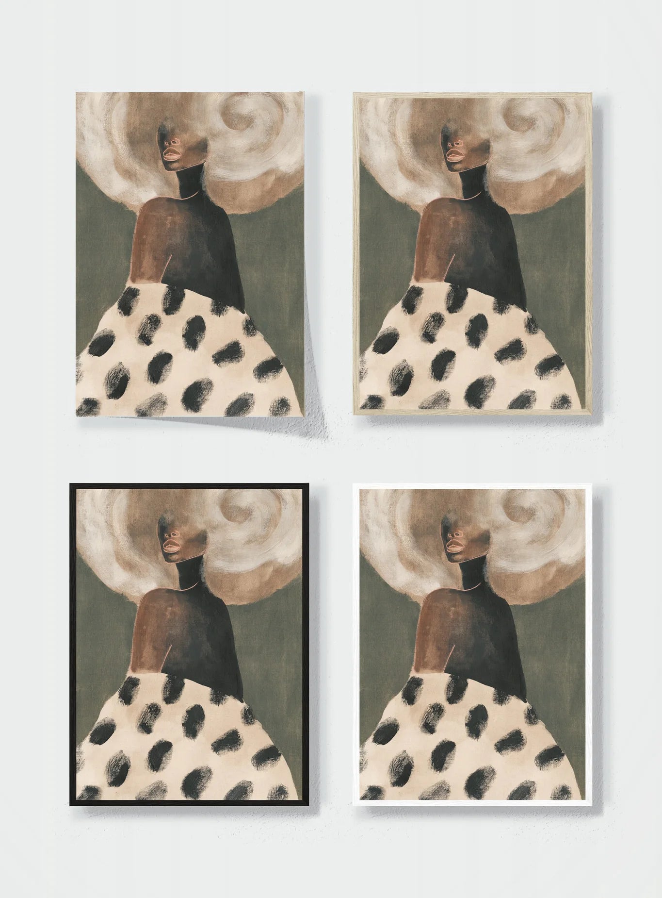 SHE CARRIES THE CLOUDS frame options comparison