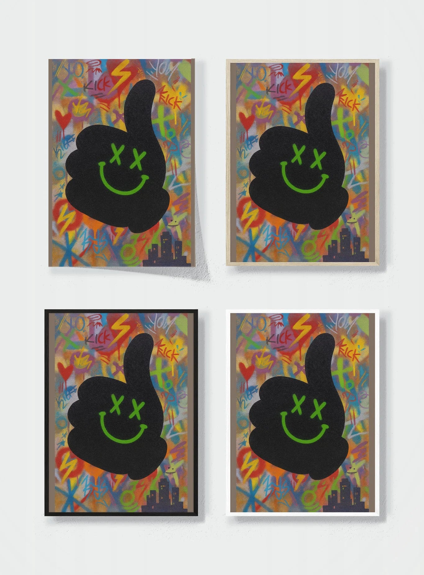 SMILE LIKE A WARNING SIGN frame options comparison