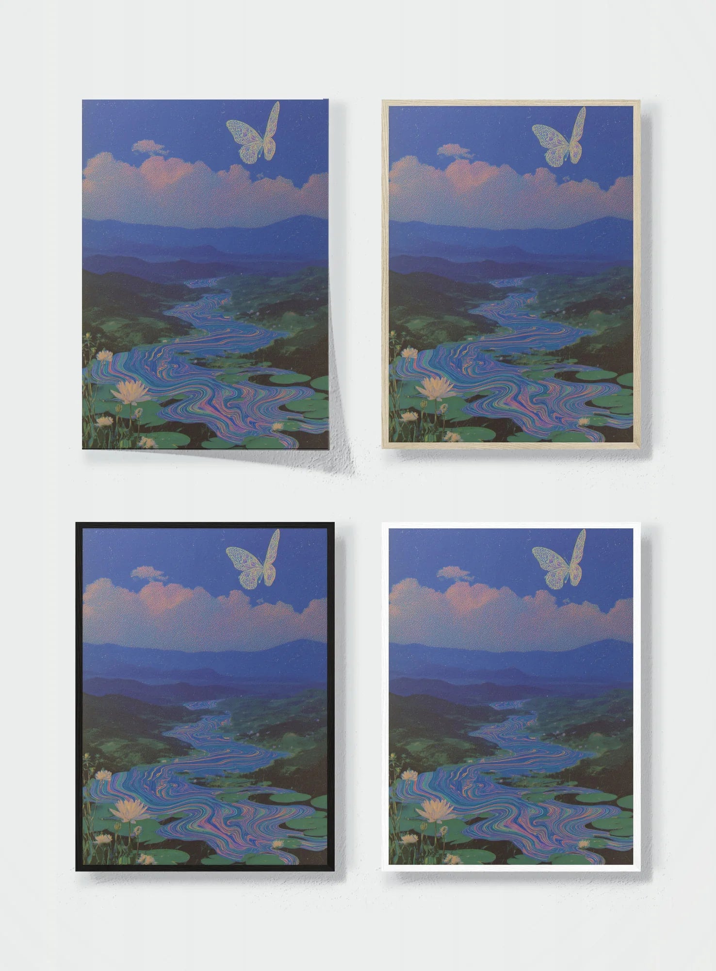 THE BUTTERFLY ABOVE THE WAKING LAND frame options comparison