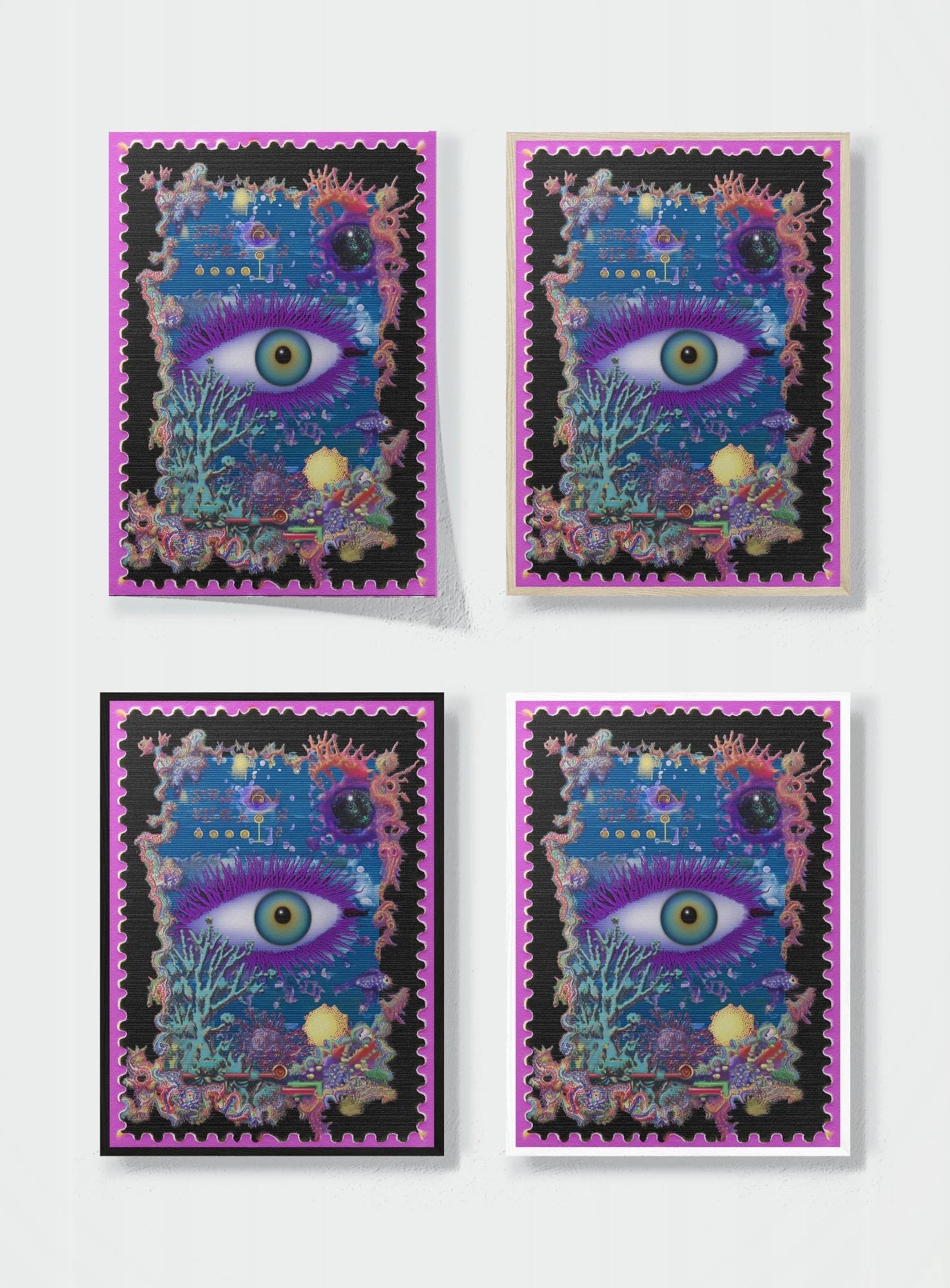 THE EYE THAT DRANK THE OCEAN frame options comparison