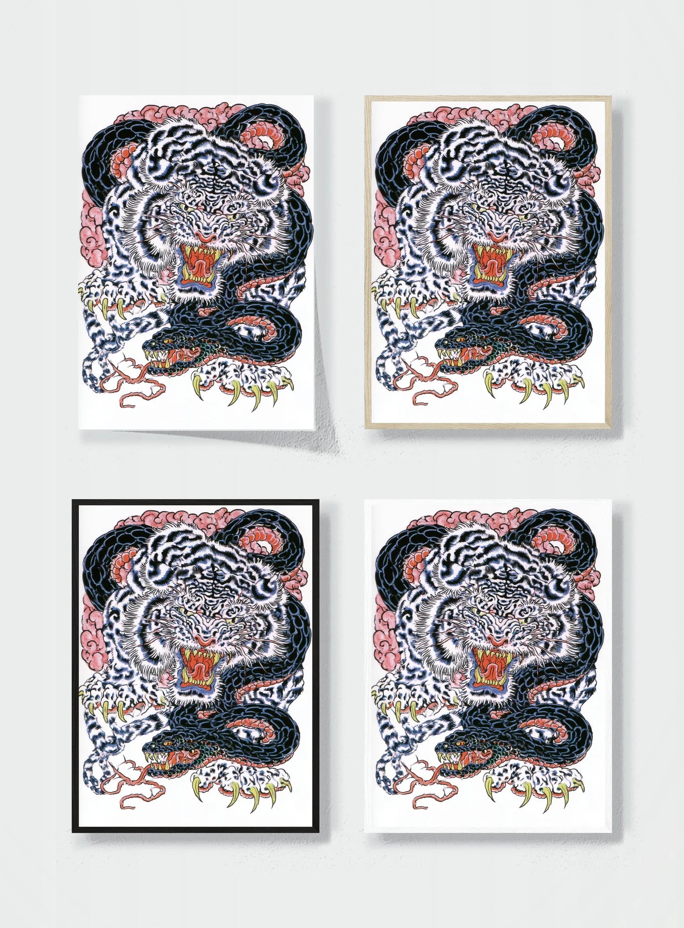 TIGER IN THE COILS frame options comparison