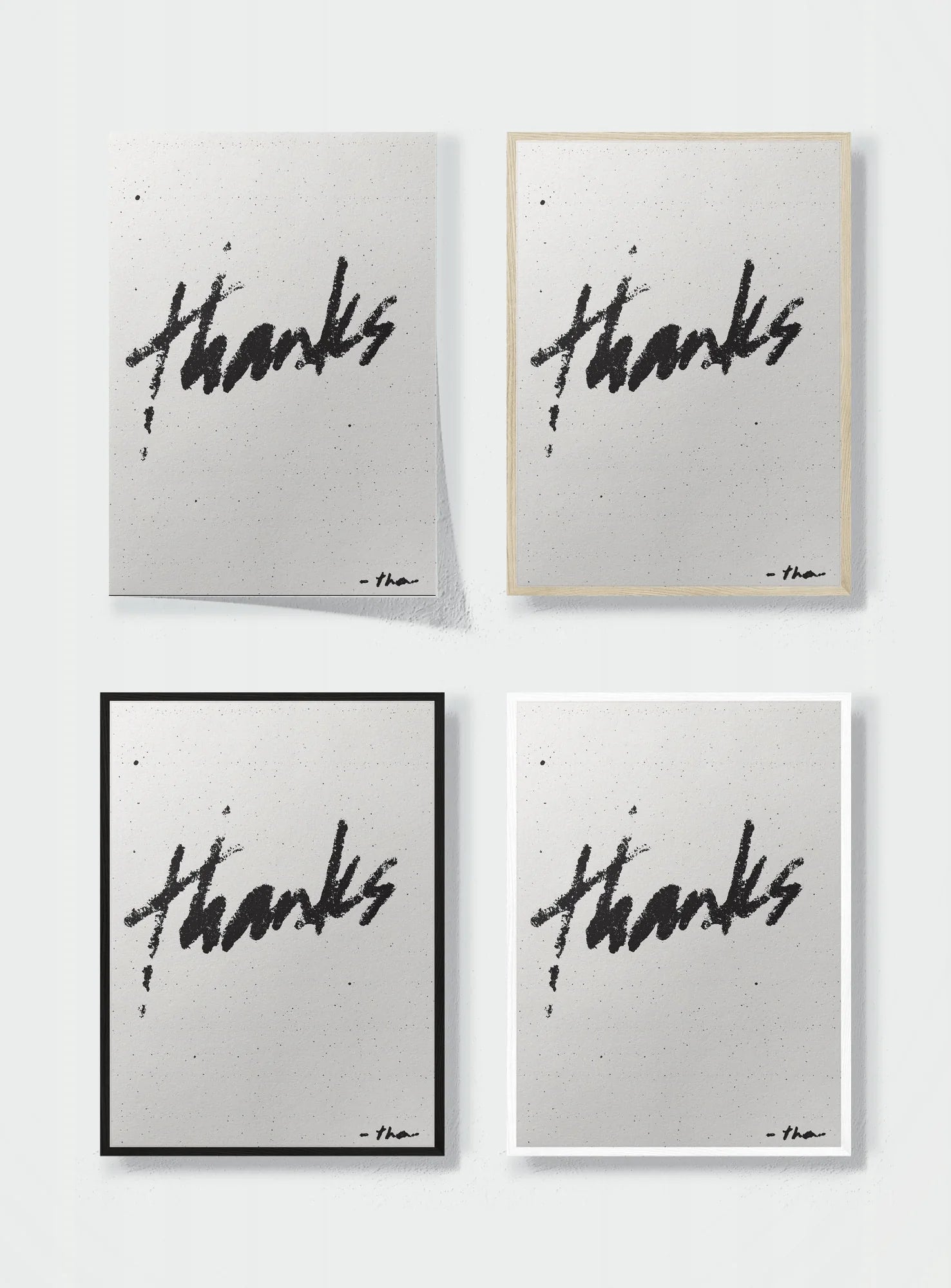 URBAN GRATITUDE frame options comparison