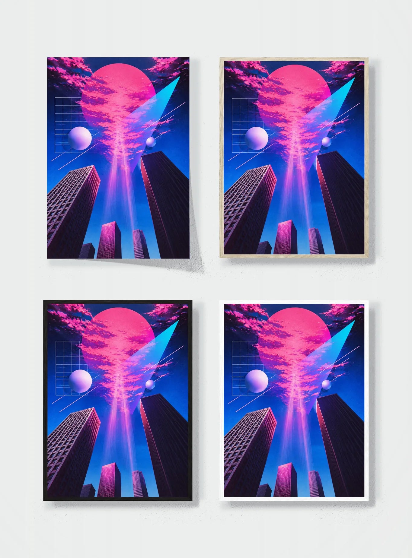 VERTICAL DREAM IN PINK frame options comparison