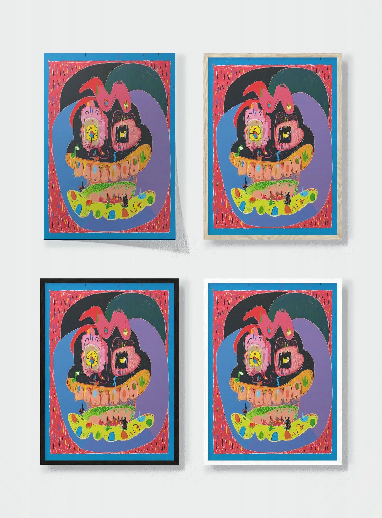 WALLOWING THE VIOLET NIGHT frame options comparison