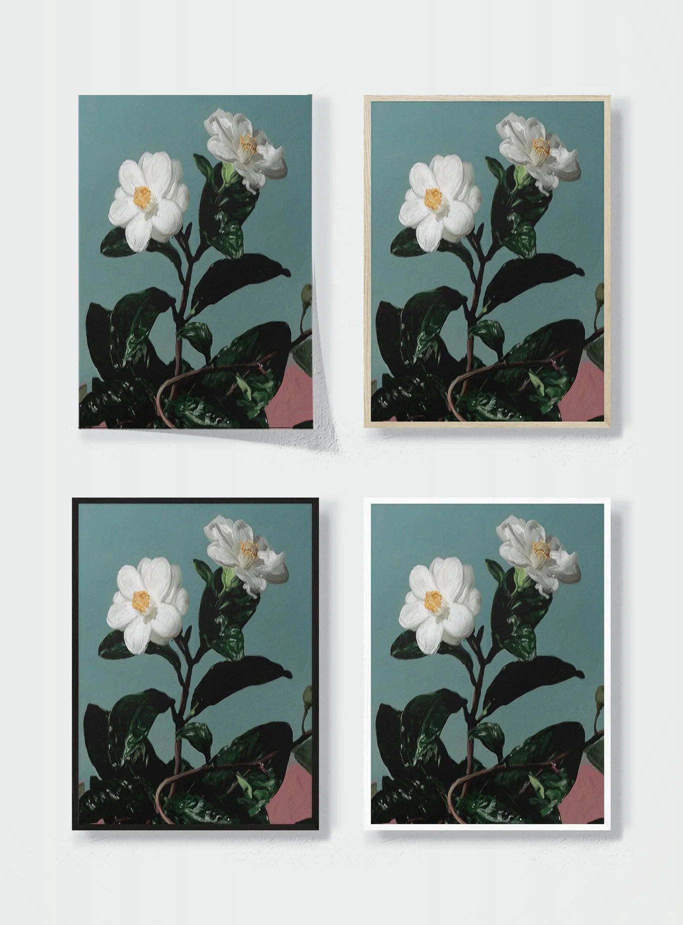WHAT BLOOMS WITHOUT ASKING frame options comparison