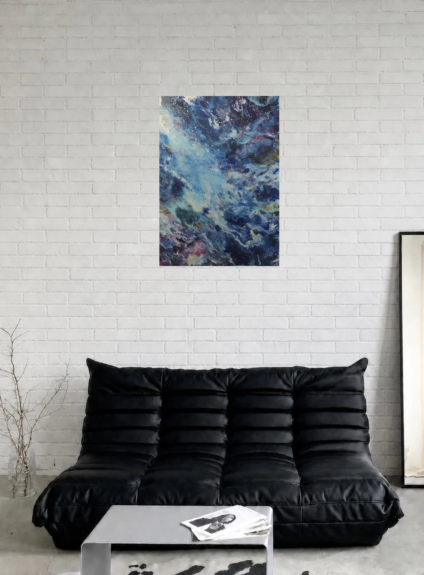 A COLLAPSE OF LIGHT INTO WATER shown in a room