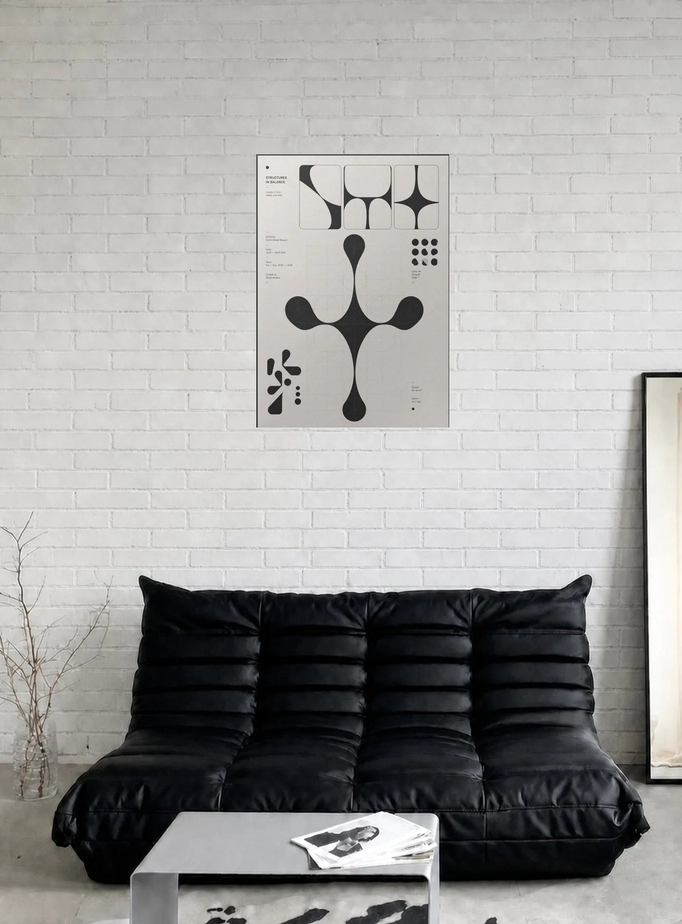 ABSTRACT GEOMETRIC: shown in a room