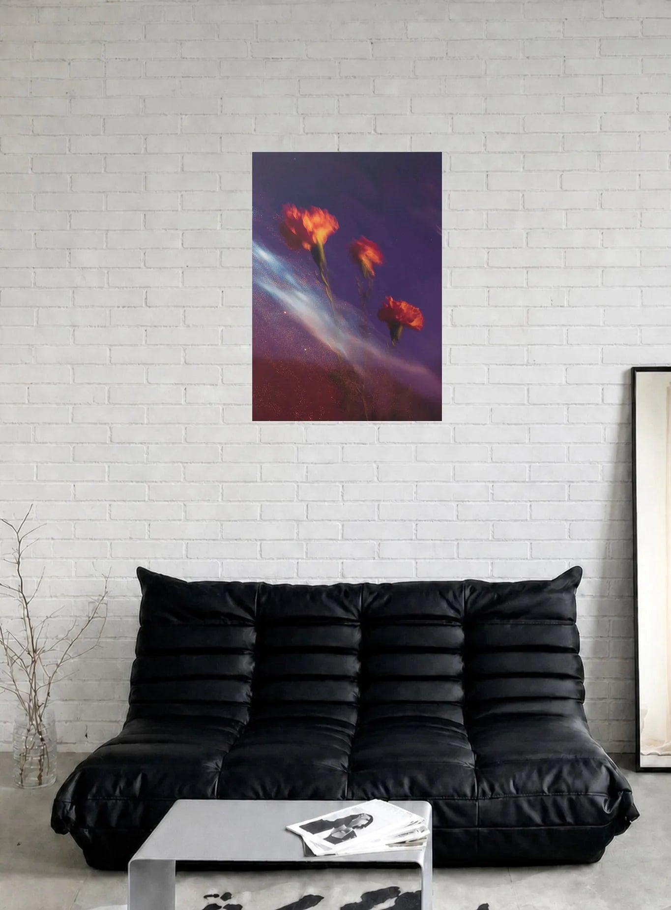 BLOOMS ADRIFT IN DARK MATTER shown in a room