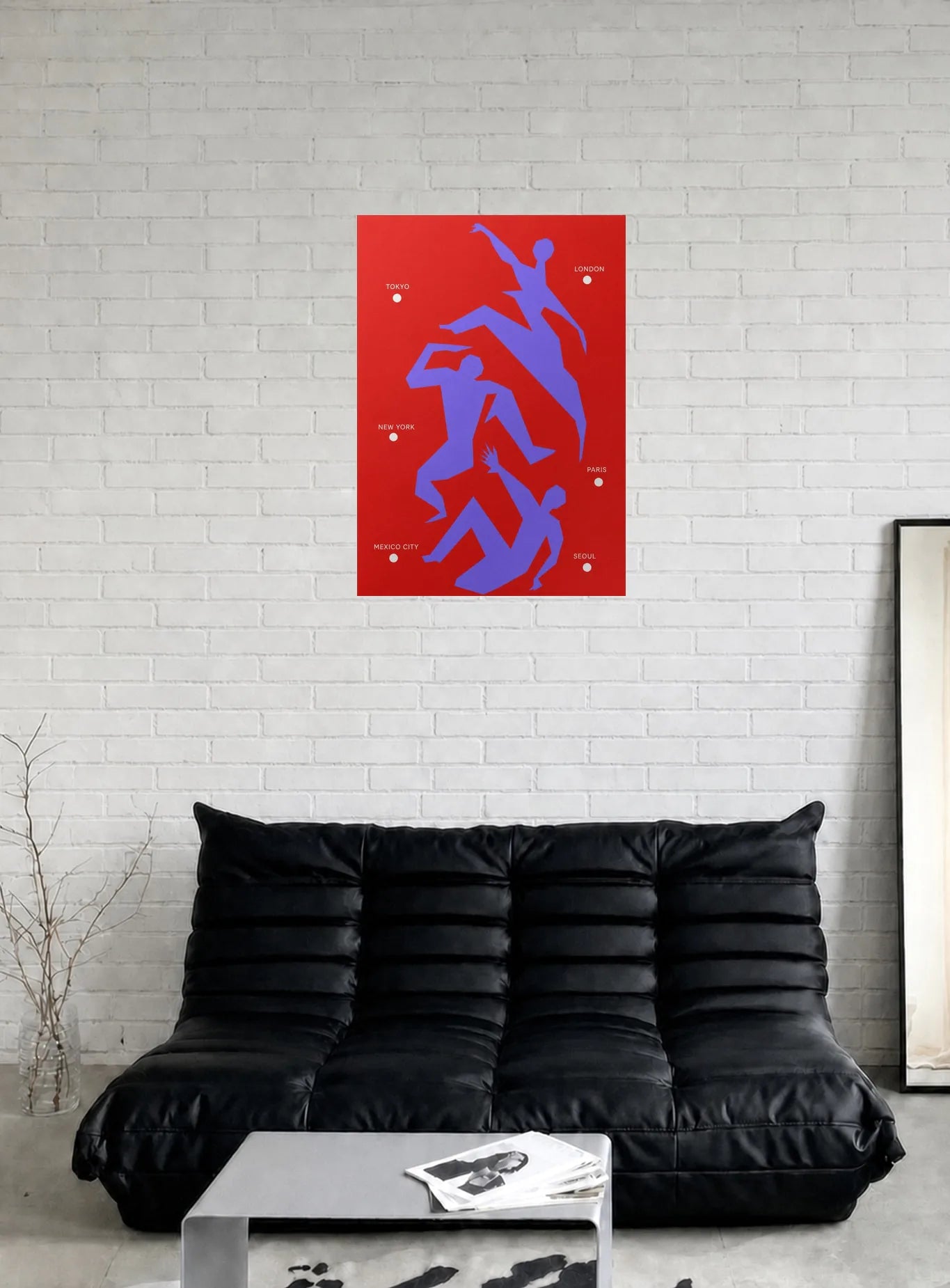 FLESH & FIRE shown in a room