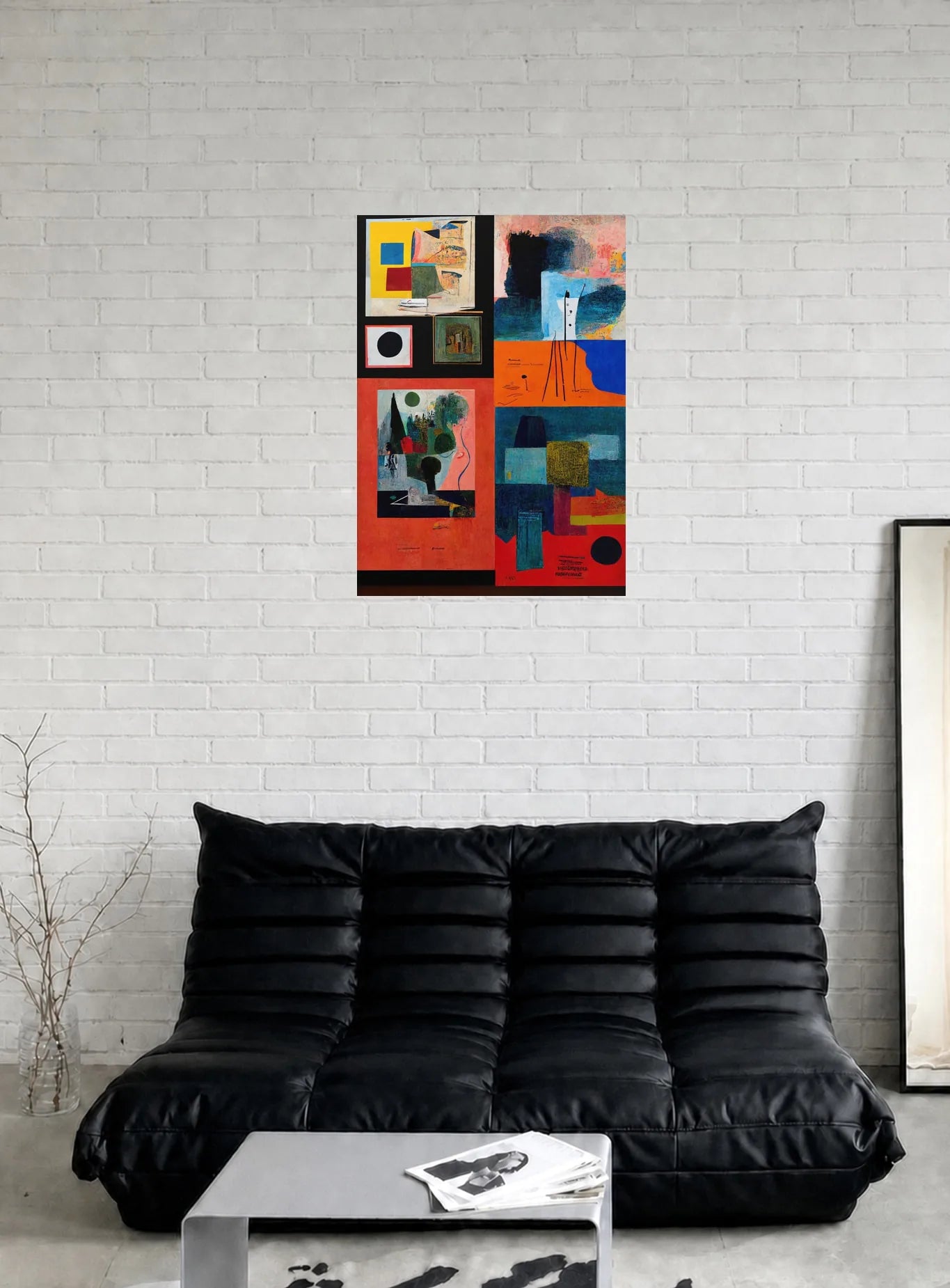 FOUR BLOCKS shown in a room