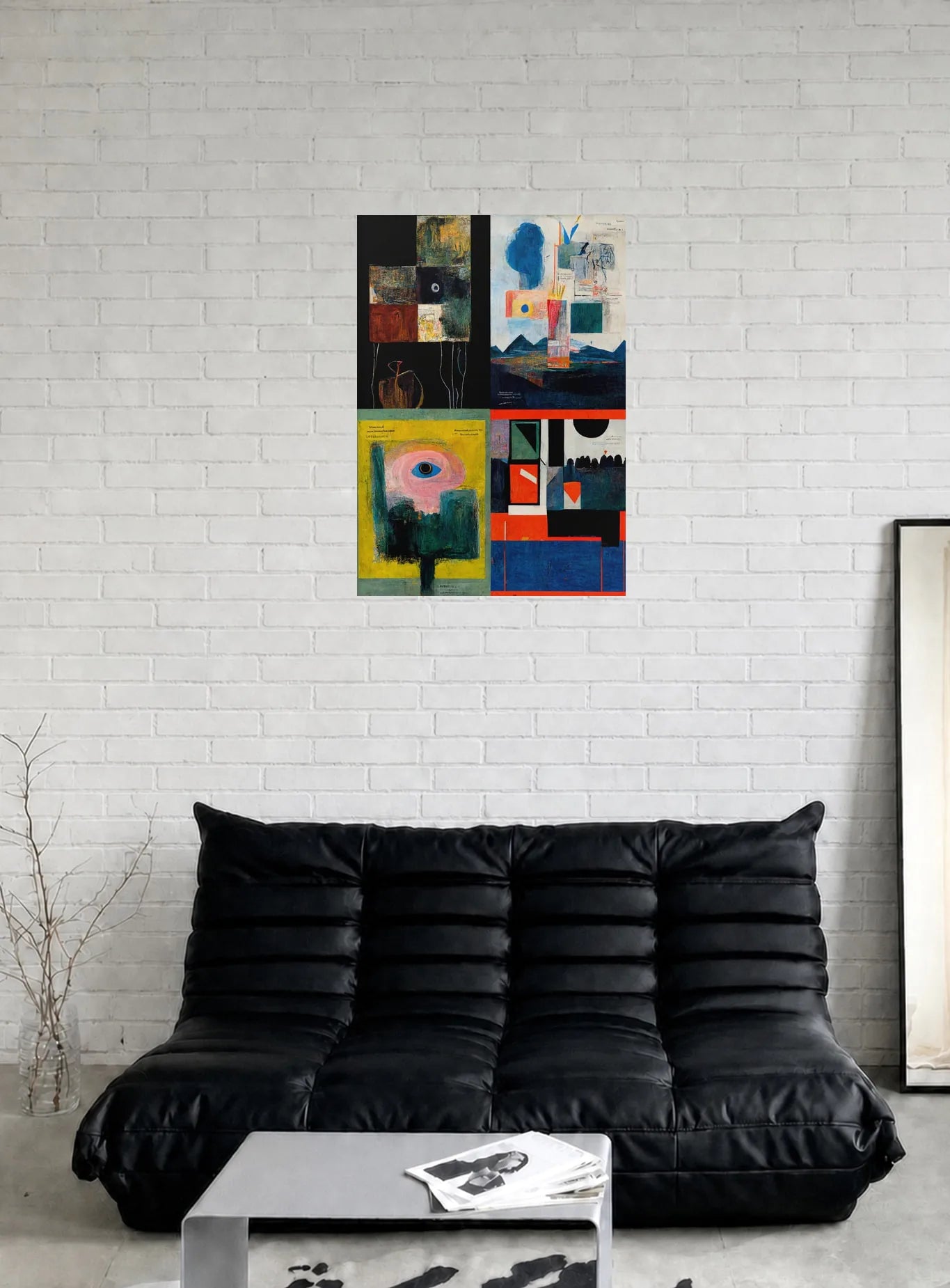 FOUR FIELDS shown in a room