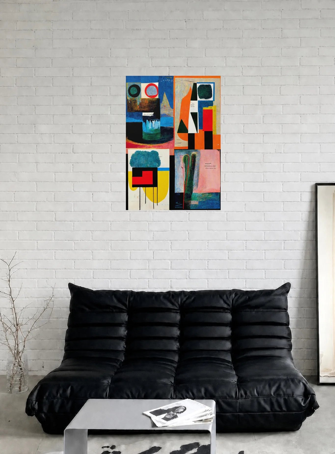 FOUR ROOMS shown in a room