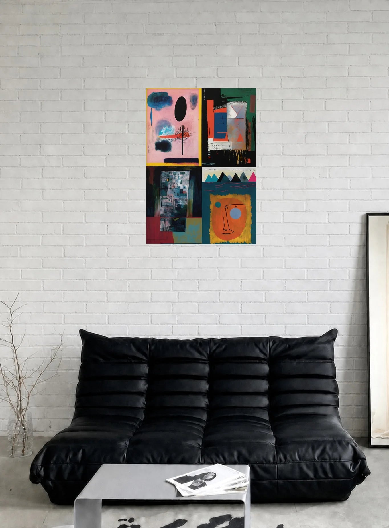 FOUR VIEWS shown in a room