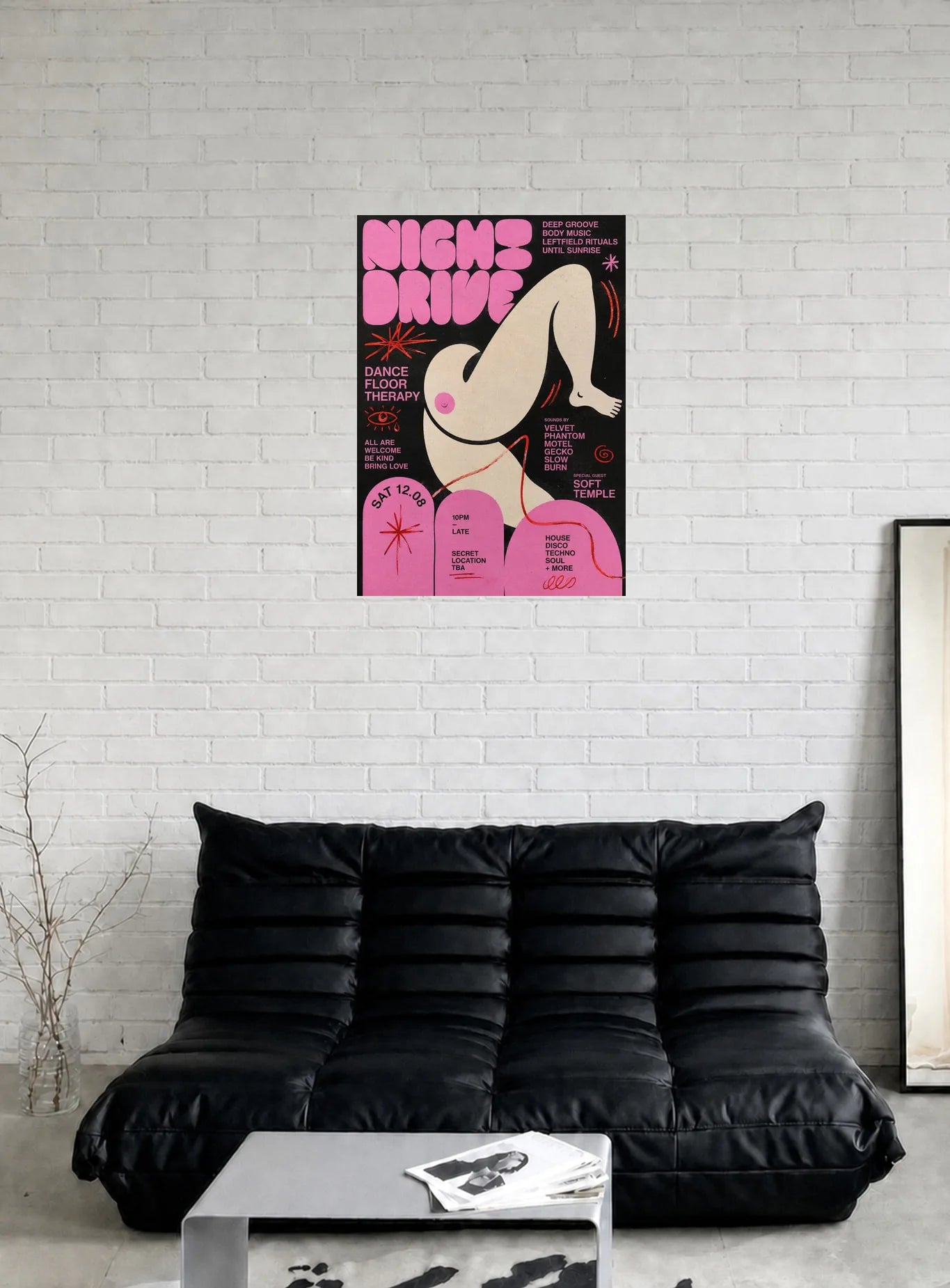 NIGHT DRIVE shown in a room