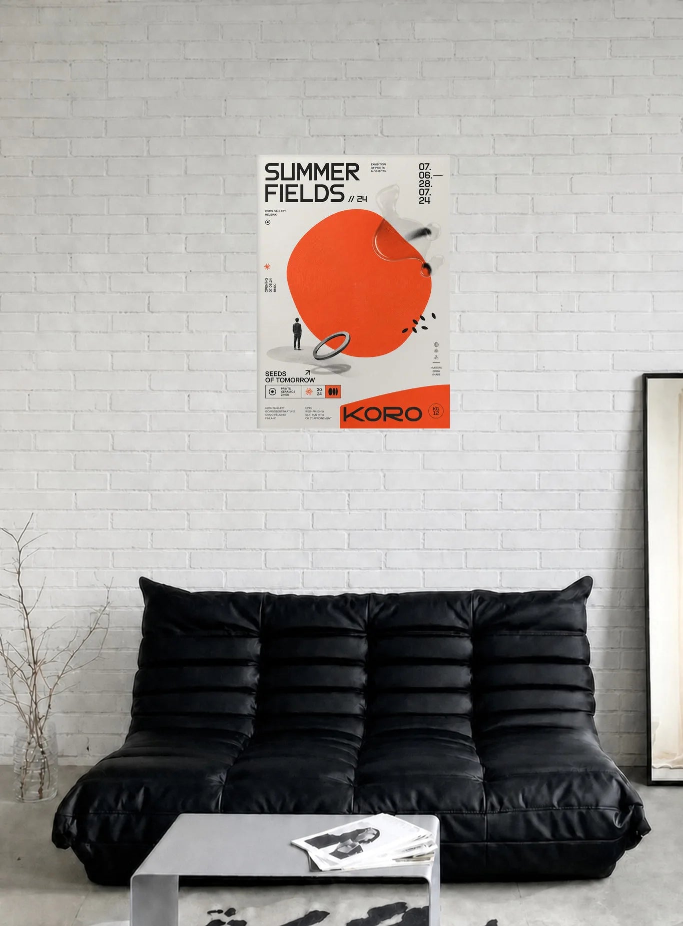 SUMMER FIELDS shown in a room