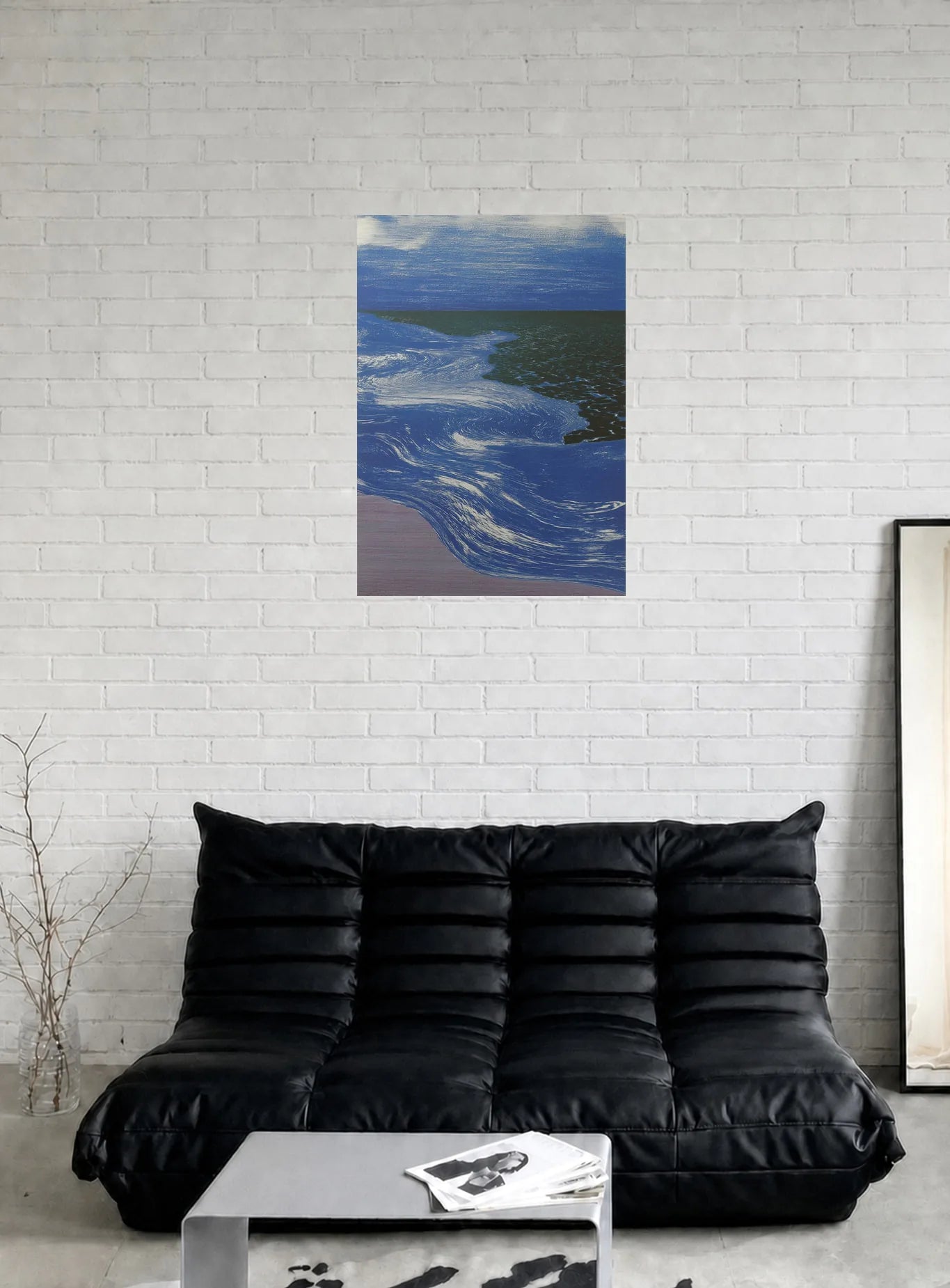 SYNTHWAVE SHORE shown in a room