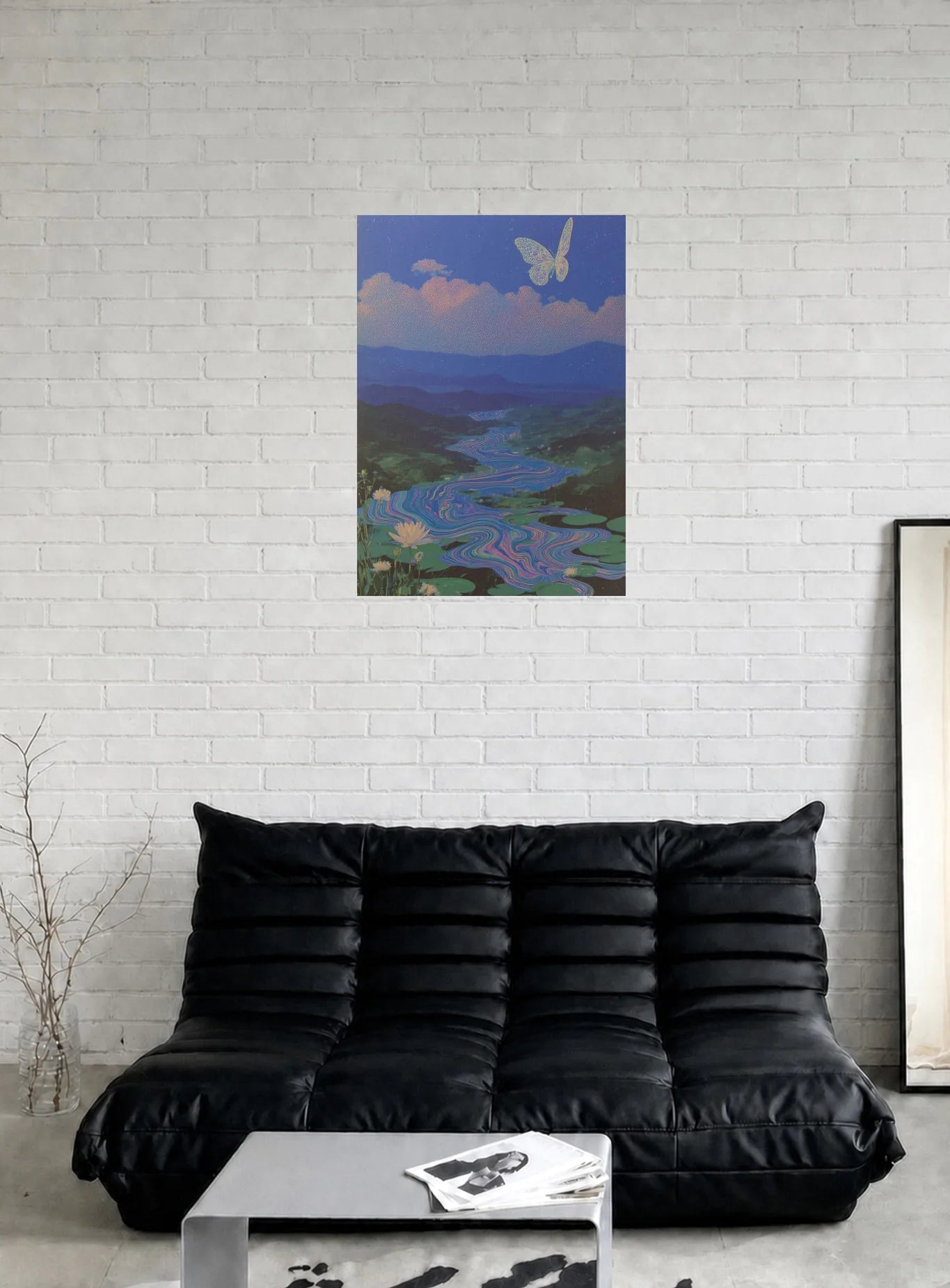 THE BUTTERFLY ABOVE THE WAKING LAND shown in a room