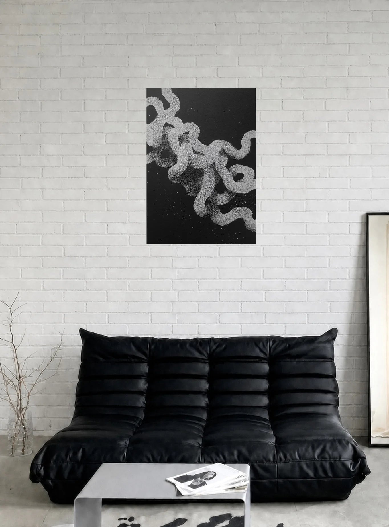 WHITE NOISE GIVEN FORM shown in a room